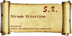 Straub Krisztina névjegykártya
