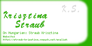 krisztina straub business card